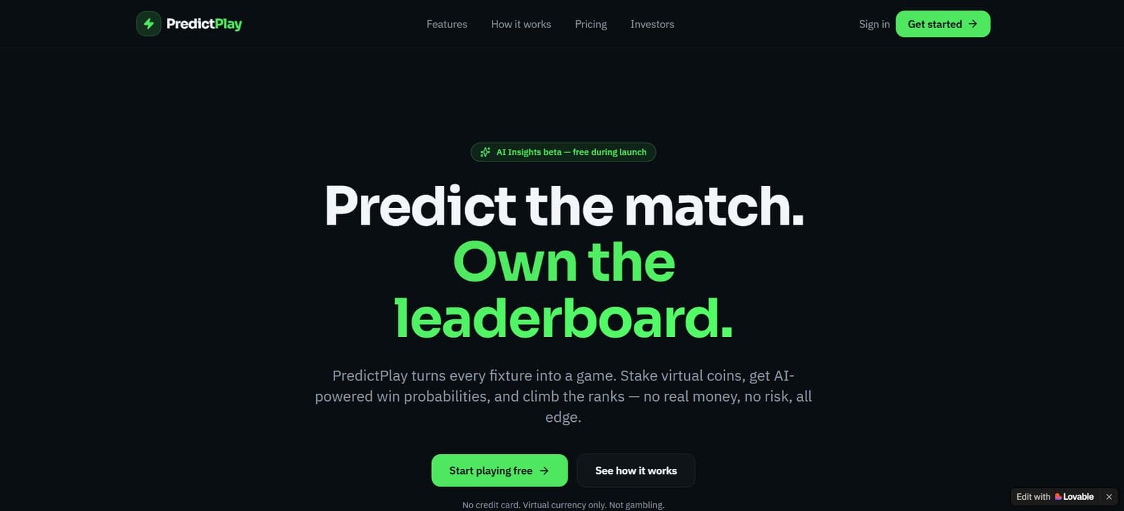 PredictPlay Bets screenshot